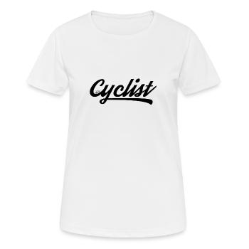 Fahrrad Fahrradfahren Fahrradtour Cyclist - Frauen T-Shirt atmungsaktiv - Weiß - Vorne - AI Model Female 172 dark (172cm)