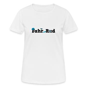 Fahrrad Fahrradfahren Fahrradtour - Frauen T-Shirt atmungsaktiv - Weiß - Vorne - AI Model Female 172 dark (172cm)