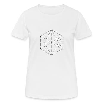 Hexagone minimaliste - T-shirt respirant Femme - blanc - Devant - AI Model Female 172 dark (172cm)