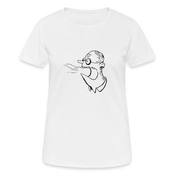 Cri de prof - T-shirt respirant Femme - blanc - Devant - AI Model Female 172 dark (172cm)