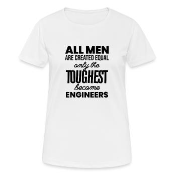 Ingenieur - Frauen T-Shirt atmungsaktiv - Weiß - Vorne - AI Model Female 172 dark (172cm)