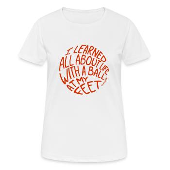 Football is Life World Champion 2018 Sport German - Women's Breathable T-Shirt - white - Front - AI Model Female 172 dark (172cm)