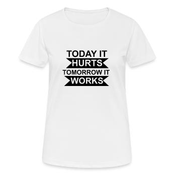 fitness - Women's Breathable T-Shirt - white - Front - AI Model Female 172 dark (172cm)