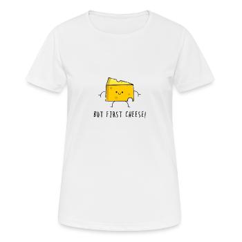 Fromage fromage Gauda - T-shirt respirant Femme - blanc - Devant - AI Model Female 172 dark (172cm)