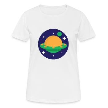 planète - T-shirt respirant Femme - blanc - Devant - AI Model Female 172 dark (172cm)