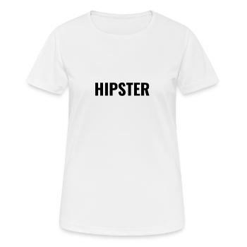 Hipster - Frauen T-Shirt atmungsaktiv - Weiß - Vorne - AI Model Female 172 dark (172cm)