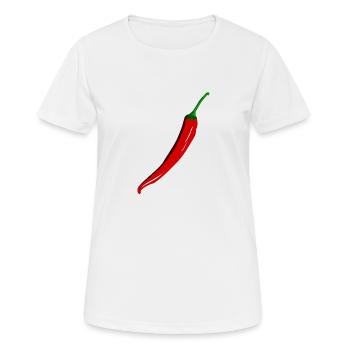 Chili Chilli Heisses Design für heisse Nächte - Frauen T-Shirt atmungsaktiv - Weiß - Vorne - AI Model Female 172 dark (172cm)