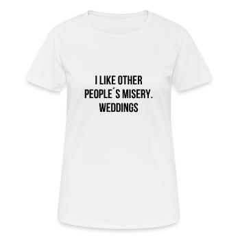 c’est un battement solitaire - T-shirt respirant Femme - blanc - Devant - AI Model Female 172 dark (172cm)