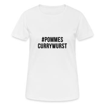 Pommes - Frauen T-Shirt atmungsaktiv - Weiß - Vorne - AI Model Female 172 dark (172cm)