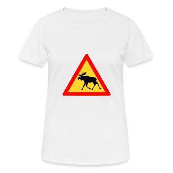 Grumpy moose - Women's Breathable T-Shirt - white - Front - AI Model Female 172 dark (172cm)