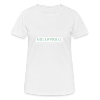 Cadeau de ballon attaquant joueur de volley-ball - T-shirt respirant Femme - blanc - Devant - AI Model Female 172 dark (172cm)