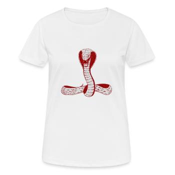 Snake Cobra Graphic - Frauen T-Shirt atmungsaktiv - Weiß - Vorne - AI Model Female 172 dark (172cm)