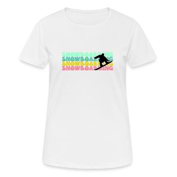 Snowboard Snowboard Snowboard - T-shirt respirant Femme - blanc - Devant - AI Model Female 172 dark (172cm)