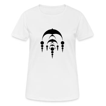Mandala Kornkreise ufo space - Frauen T-Shirt atmungsaktiv - Weiß - Vorne - AI Model Female 172 dark (172cm)