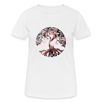 Tree of Life Space Gift Idea - Women's Breathable T-Shirt - white - Front - AI Model Female 172 dark (172cm)