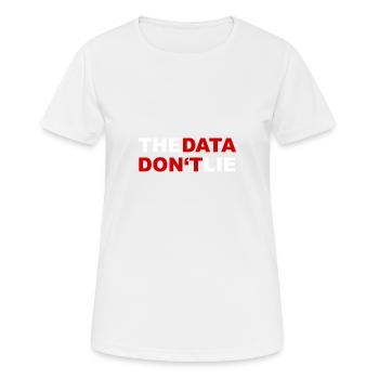 Data - Frauen T-Shirt atmungsaktiv - Weiß - Vorne - AI Model Female 172 dark (172cm)