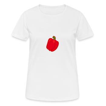 Paprika - Frauen T-Shirt atmungsaktiv - Weiß - Vorne - AI Model Female 172 dark (172cm)