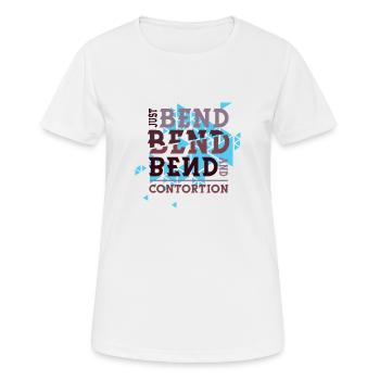 Turnen Gymnastik Turner Turnerin Kontorsion Dehnen - Frauen T-Shirt atmungsaktiv - Weiß - Vorne - AI Model Female 172 dark (172cm)