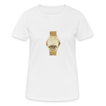 watch golden armbanduhr - Frauen T-Shirt atmungsaktiv - Weiß - Vorne - AI Model Female 172 dark (172cm)