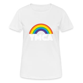 YMCA ymca gay gay rainbow CSD - Women's Breathable T-Shirt - white - Front - AI Model Female 172 dark (172cm)