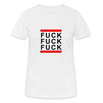 FUCK FUCK FUCK - Women's Breathable T-Shirt - white - Front - AI Model Female 172 dark (172cm)