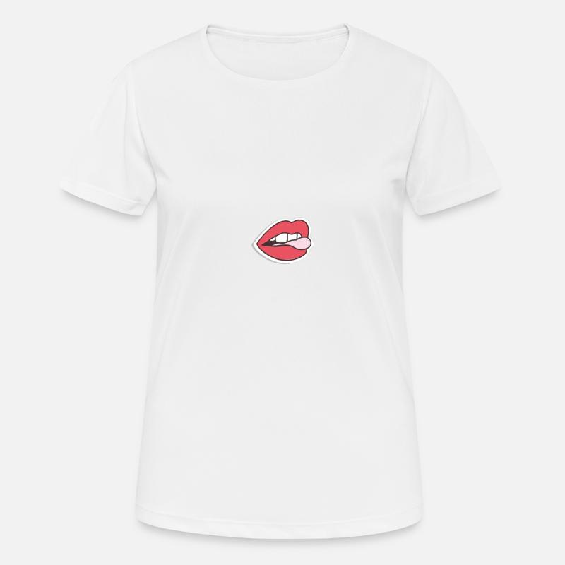 Lips - Women's Breathable T-Shirt - white