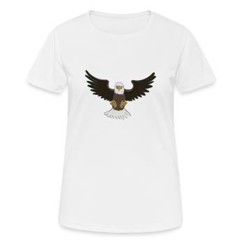 bald eagle - Women's Breathable T-Shirt - white - Front - AI Model Female 172 dark (172cm)