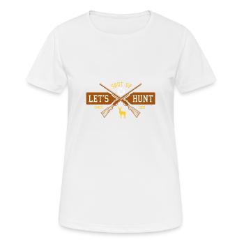 Cadeau chasse chasseur cadeau chasse chasseur chasseresse - T-shirt respirant Femme - blanc - Devant - AI Model Female 172 dark (172cm)