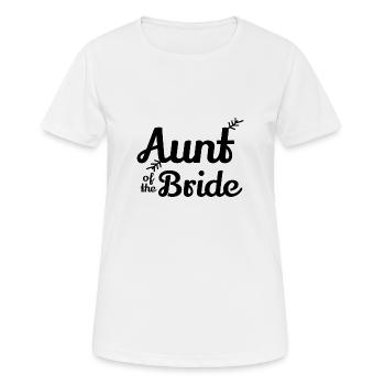 Bachelorette Fête Tante de la mariée - Idée cadeau - T-shirt respirant Femme - blanc - Devant - AI Model Female 172 dark (172cm)