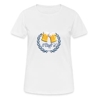 O Zapft is - München Maßkrug - Frauen T-Shirt atmungsaktiv - Weiß - Vorne - AI Model Female 172 dark (172cm)