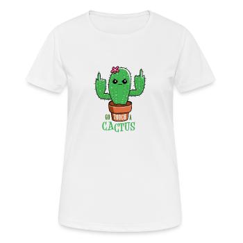 Go touch a cactus - Women's Breathable T-Shirt - white - Front - AI Model Female 172 dark (172cm)