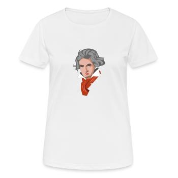 Beethoven,Bonn,Klassisch,Musik,Symphony,Geschenk - Frauen T-Shirt atmungsaktiv - Weiß - Vorne - AI Model Female 172 dark (172cm)