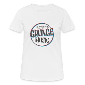 Music Grunge Nirvana Rock genre listen songs lyrics - Women's Breathable T-Shirt - white - Front - AI Model Female 172 dark (172cm)