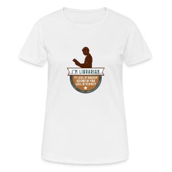 Funny library librarian library gift - Women's Breathable T-Shirt - white - Front - AI Model Female 172 dark (172cm)