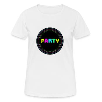 Party Kreis Neon - Frauen T-Shirt atmungsaktiv - Weiß - Vorne - AI Model Female 172 dark (172cm)