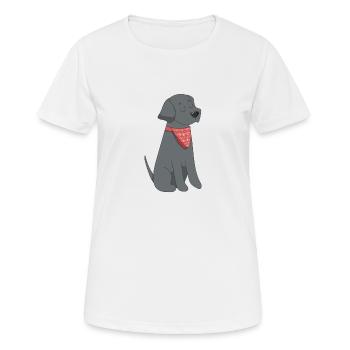 Chien - T-shirt respirant Femme - blanc - Devant - AI Model Female 172 dark (172cm)