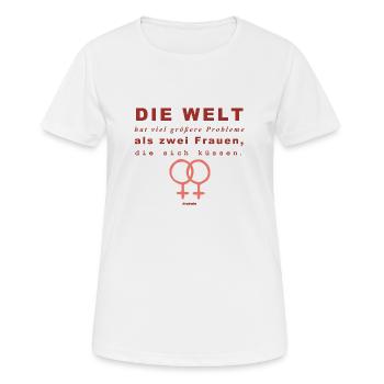 lesbienne - T-shirt respirant Femme - blanc - Devant - AI Model Female 172 dark (172cm)