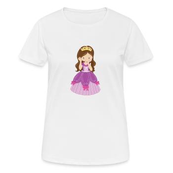 Maedchen Prinzessin Princess Schloss Geschenk - Frauen T-Shirt atmungsaktiv - Weiß - Vorne - AI Model Female 172 dark (172cm)