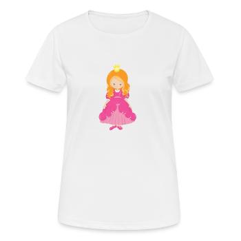Princesse - T-shirt respirant Femme - blanc - Devant - AI Model Female 172 dark (172cm)