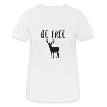 Liberté - T-shirt respirant Femme - blanc - Devant - AI Model Female 172 dark (172cm)