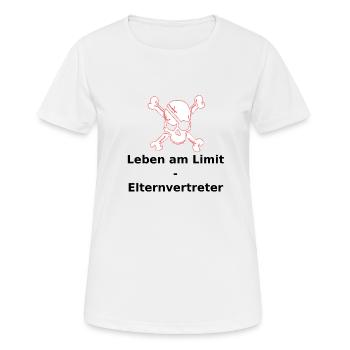 Leben am Limit Elternvertreter (black/white/red) - Frauen T-Shirt atmungsaktiv - Weiß - Vorne - AI Model Female 172 dark (172cm)