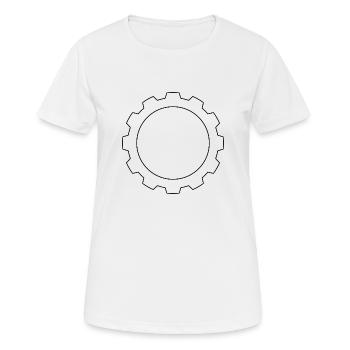 Schrauber Mechaniker Zahnrad Werkstatt Auto - Frauen T-Shirt atmungsaktiv - Weiß - Vorne - AI Model Female 172 dark (172cm)