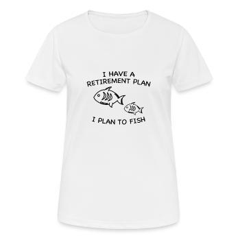 Rente - Frauen T-Shirt atmungsaktiv - Weiß - Vorne - AI Model Female 172 dark (172cm)