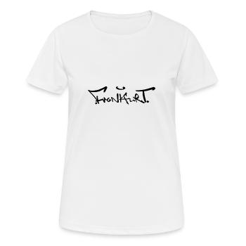 Frankfurt Handlettering Streetart Graffiti Design - T-shirt respirant Femme - blanc - Devant - AI Model Female 172 dark (172cm)