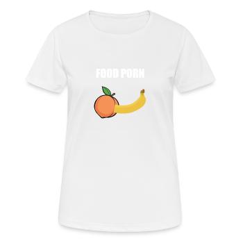 Nourriture porno - T-shirt respirant Femme - blanc - Devant - AI Model Female 172 dark (172cm)