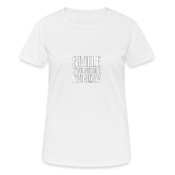 Smile - T-shirt respirant Femme - blanc - Devant - AI Model Female 172 dark (172cm)