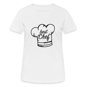 Best Chef Kochen Kueche Koch Chefkoch Geschenk - Frauen T-Shirt atmungsaktiv - Weiß - Vorne - AI Model Female 172 dark (172cm)