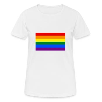 drapeau arc en ciel - T-shirt respirant Femme - blanc - Devant - AI Model Female 172 dark (172cm)