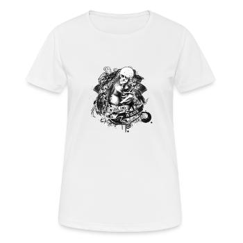 in love and death - skull - skeleton - death - Women's Breathable T-Shirt - white - Front - AI Model Female 172 dark (172cm)