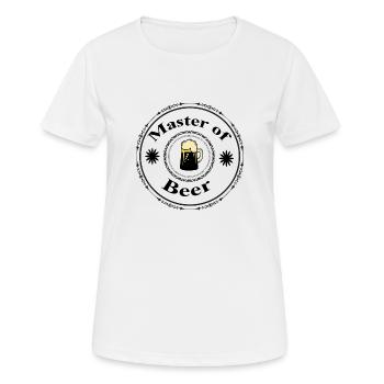 Bière verre bière bière bière chope bière verre cadeau - T-shirt respirant Femme - blanc - Devant - AI Model Female 172 dark (172cm)